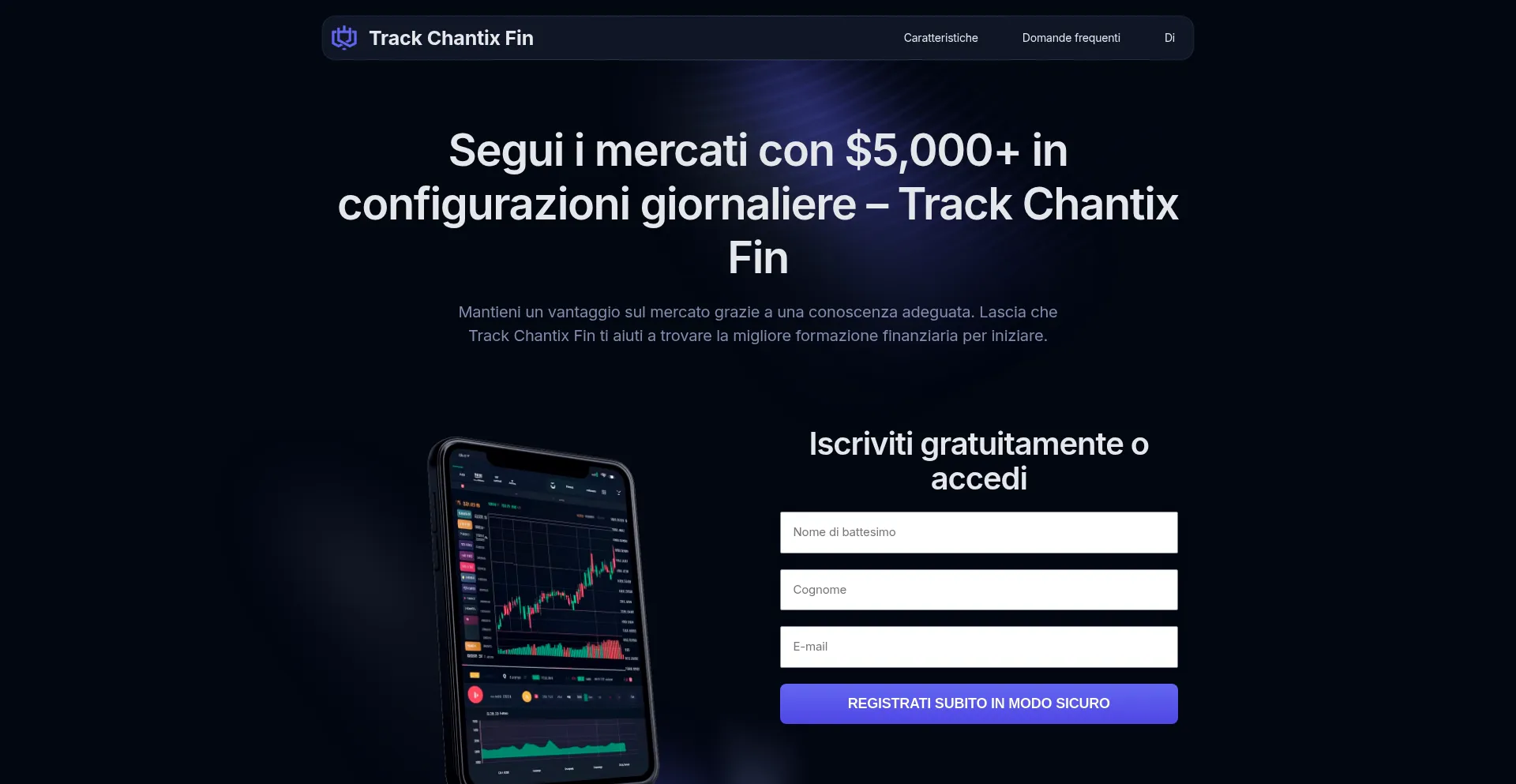 Website screenshot of Trackchantixfin.com