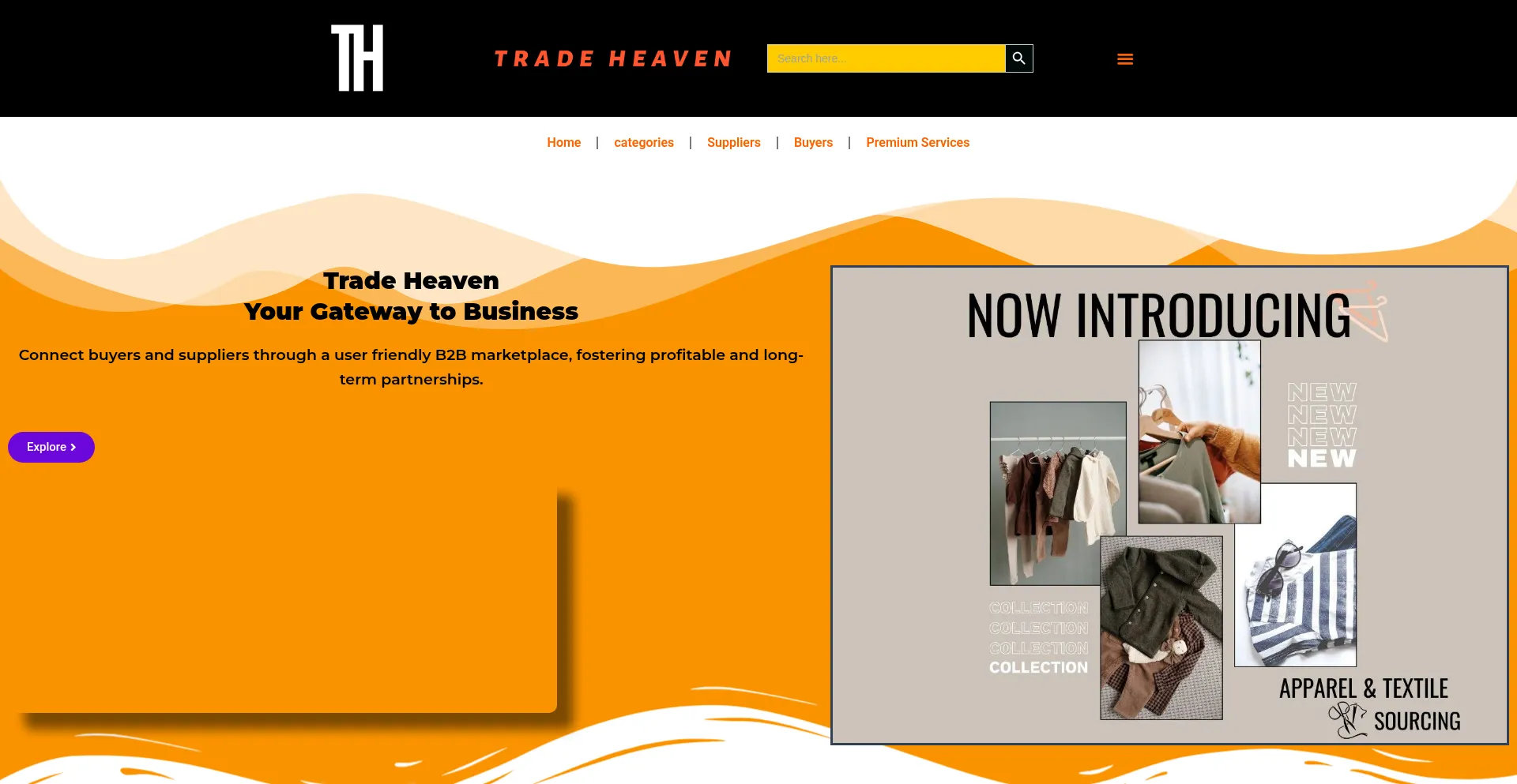 Website screenshot of Tradeheaven.net