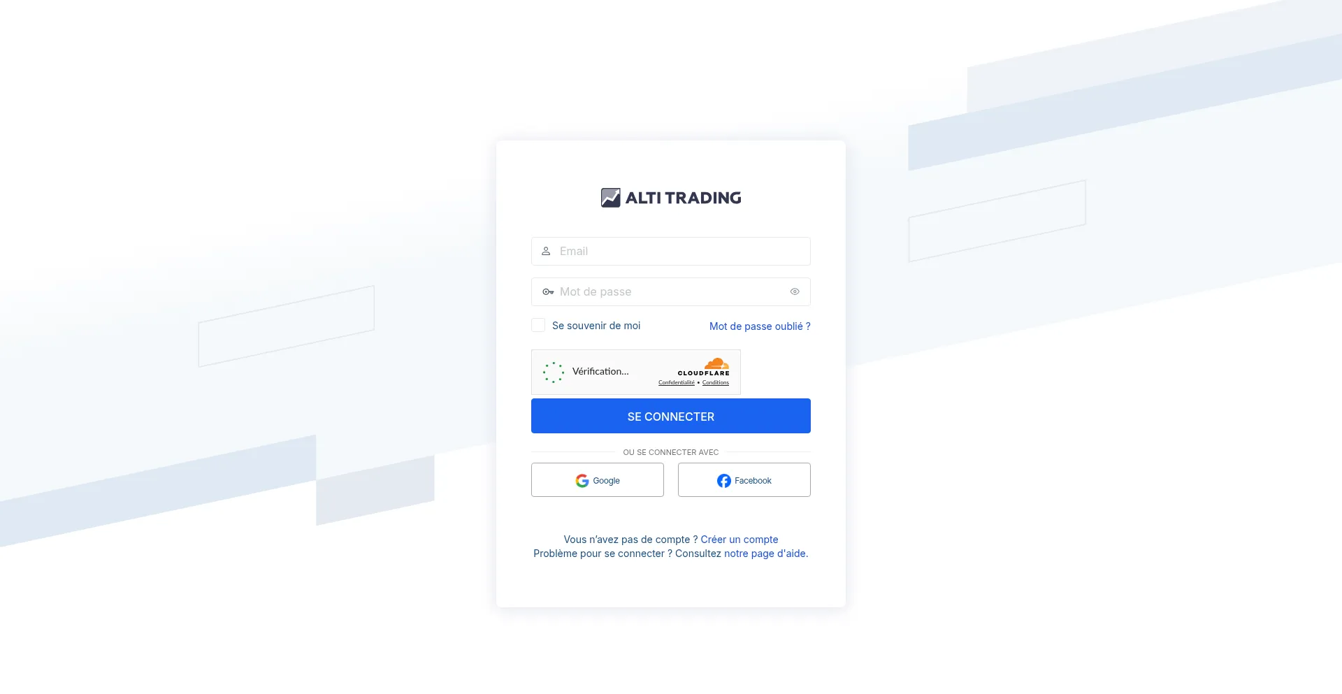Website screenshot of Trader.alti-trading.fr