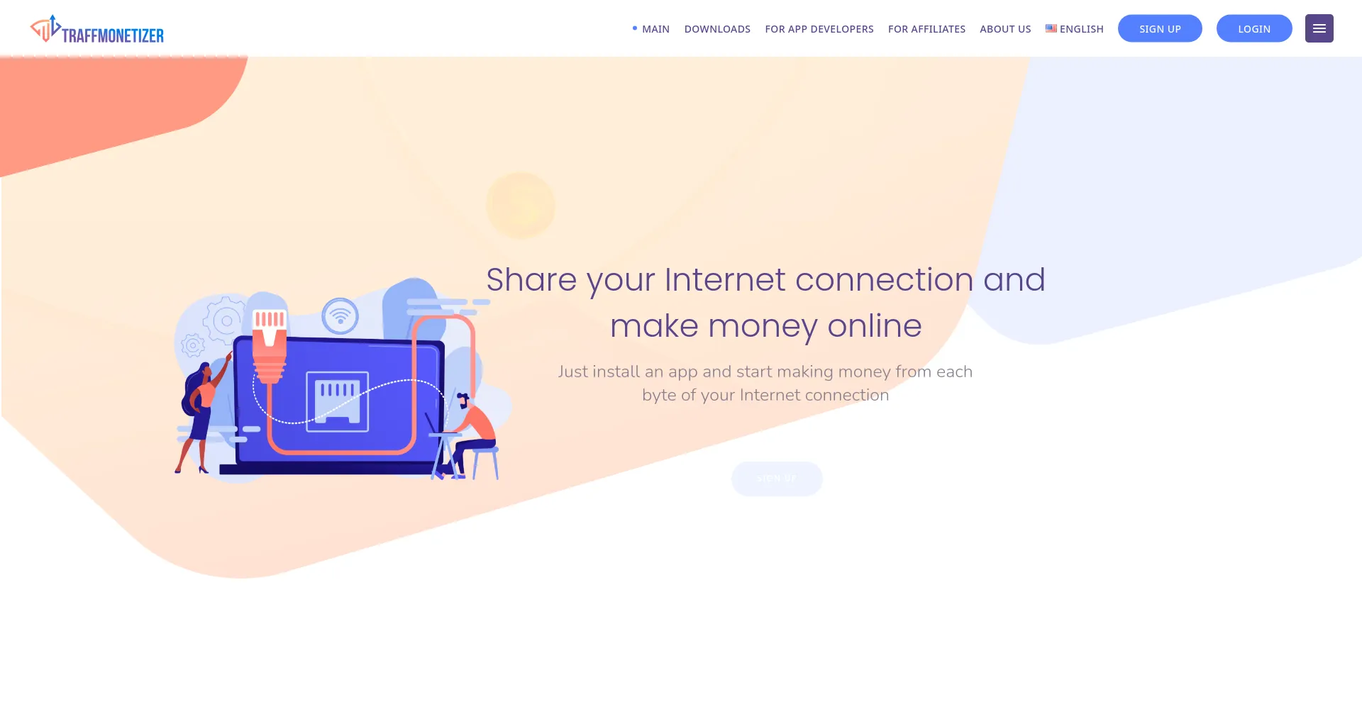 Traffmonetizer.com Screenshot