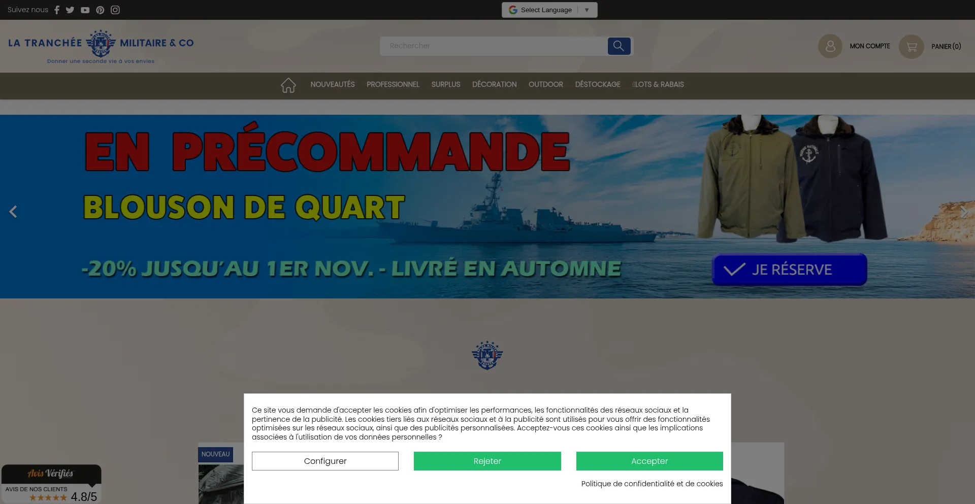 ¿És Seguro y Confiable Trancheemilitaire.com?