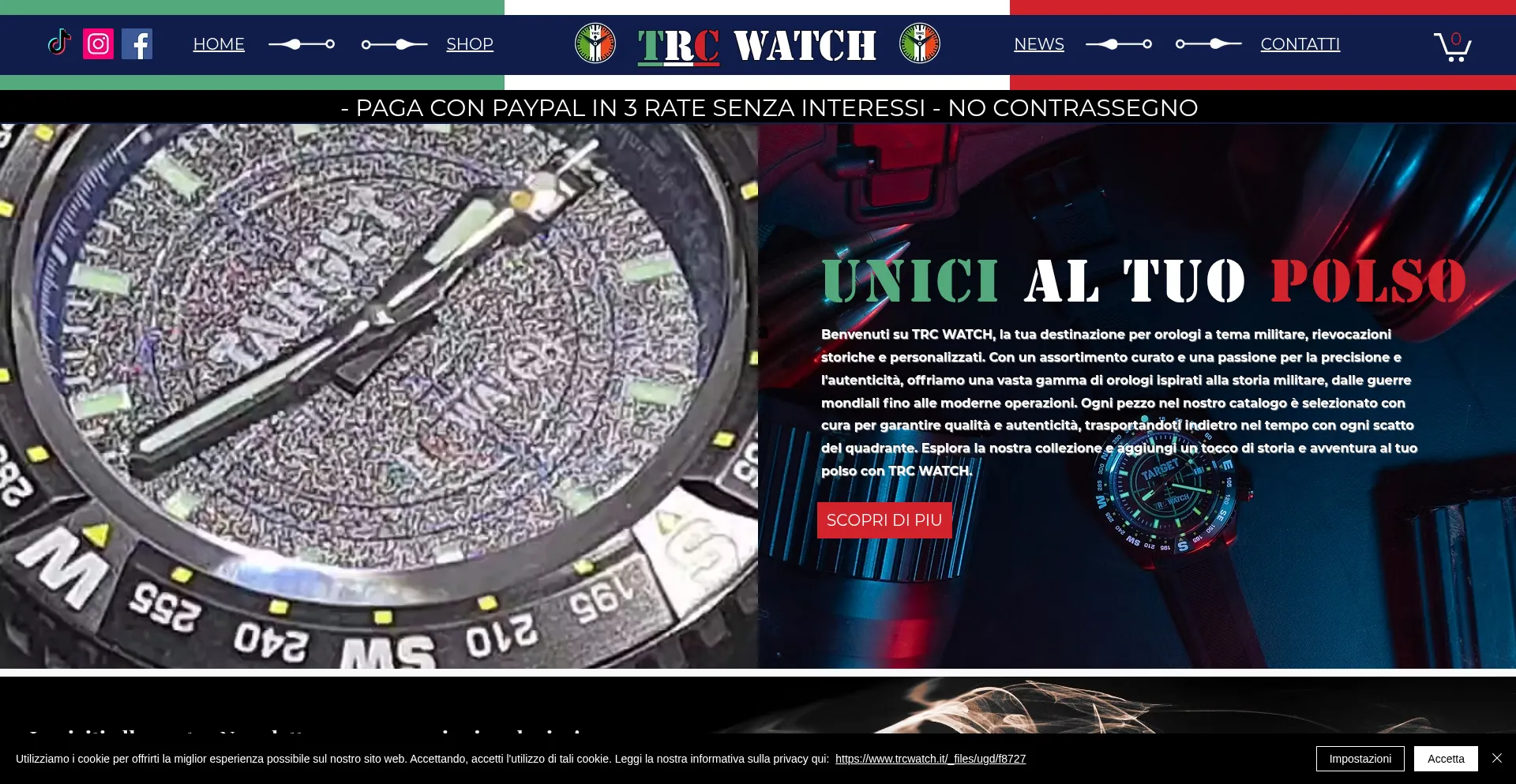 Website screenshot of Trcwatch.it