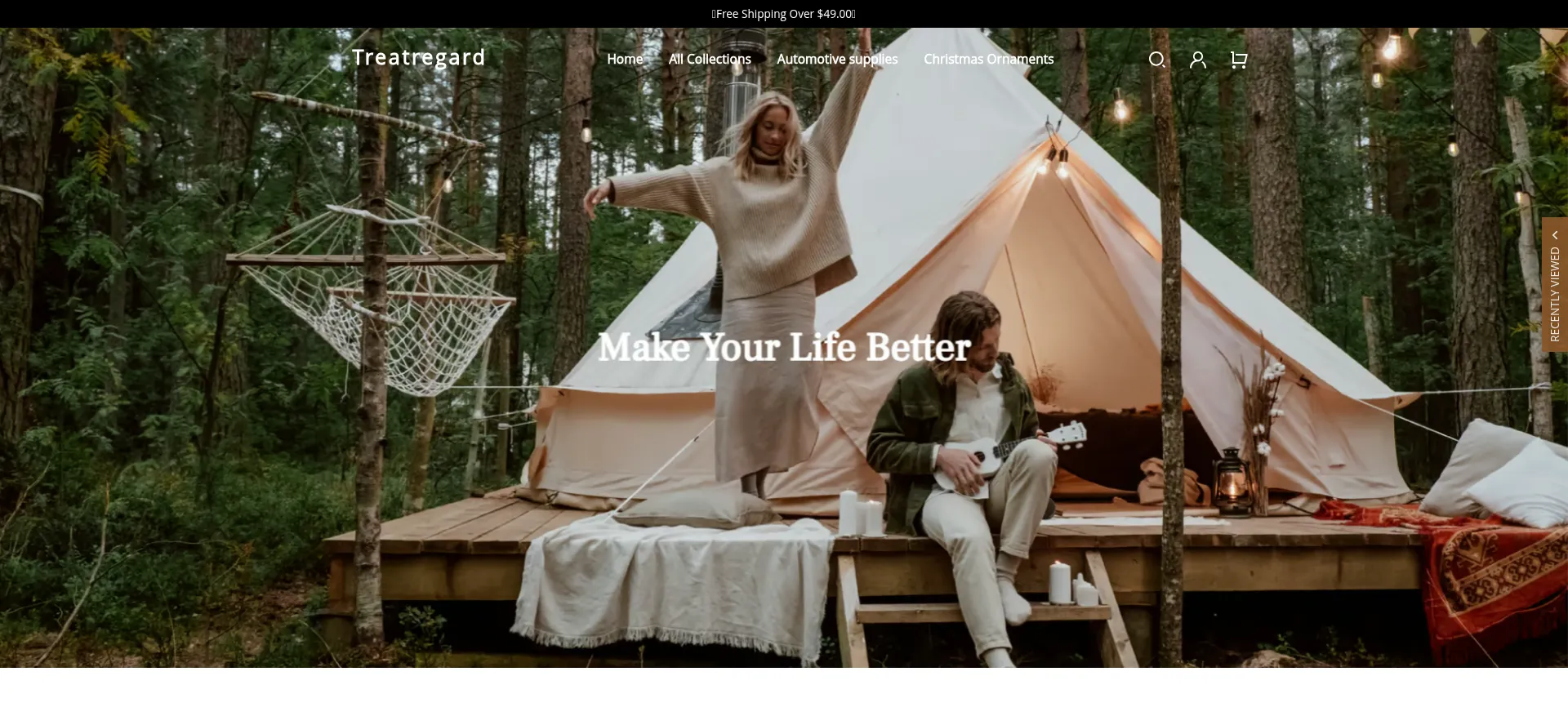 Website screenshot of Treatregard.com