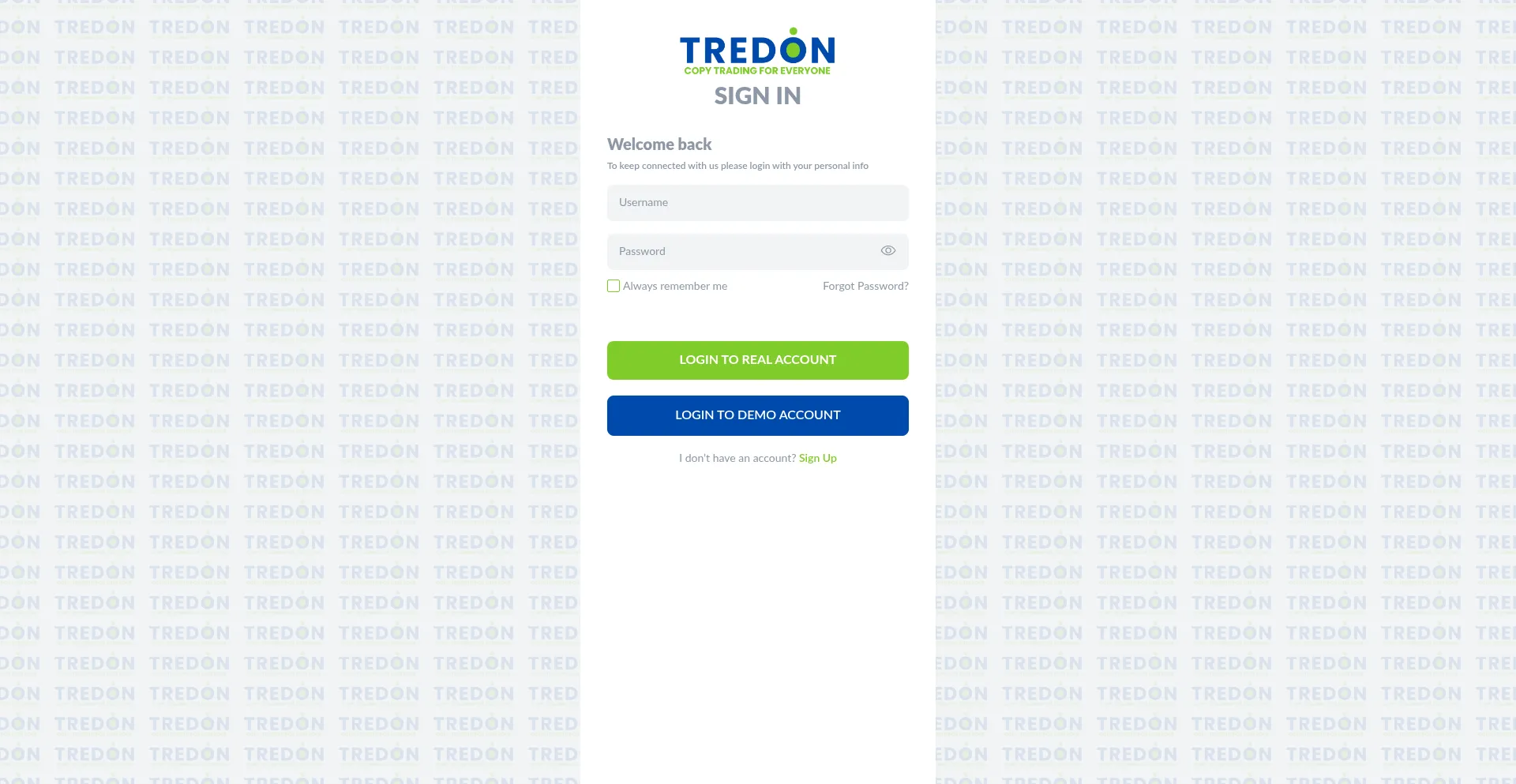 Website screenshot of Tredon.net