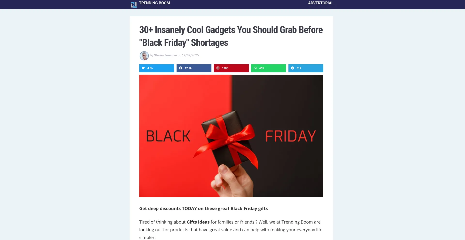 Trendingboom.com Screenshot