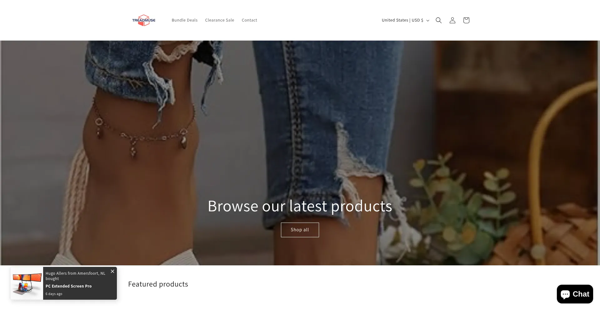 Website screenshot of Trendingtodayltd.shop