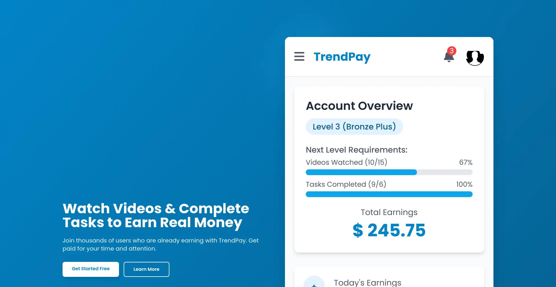 Website screenshot of Trendpaytaskers.com