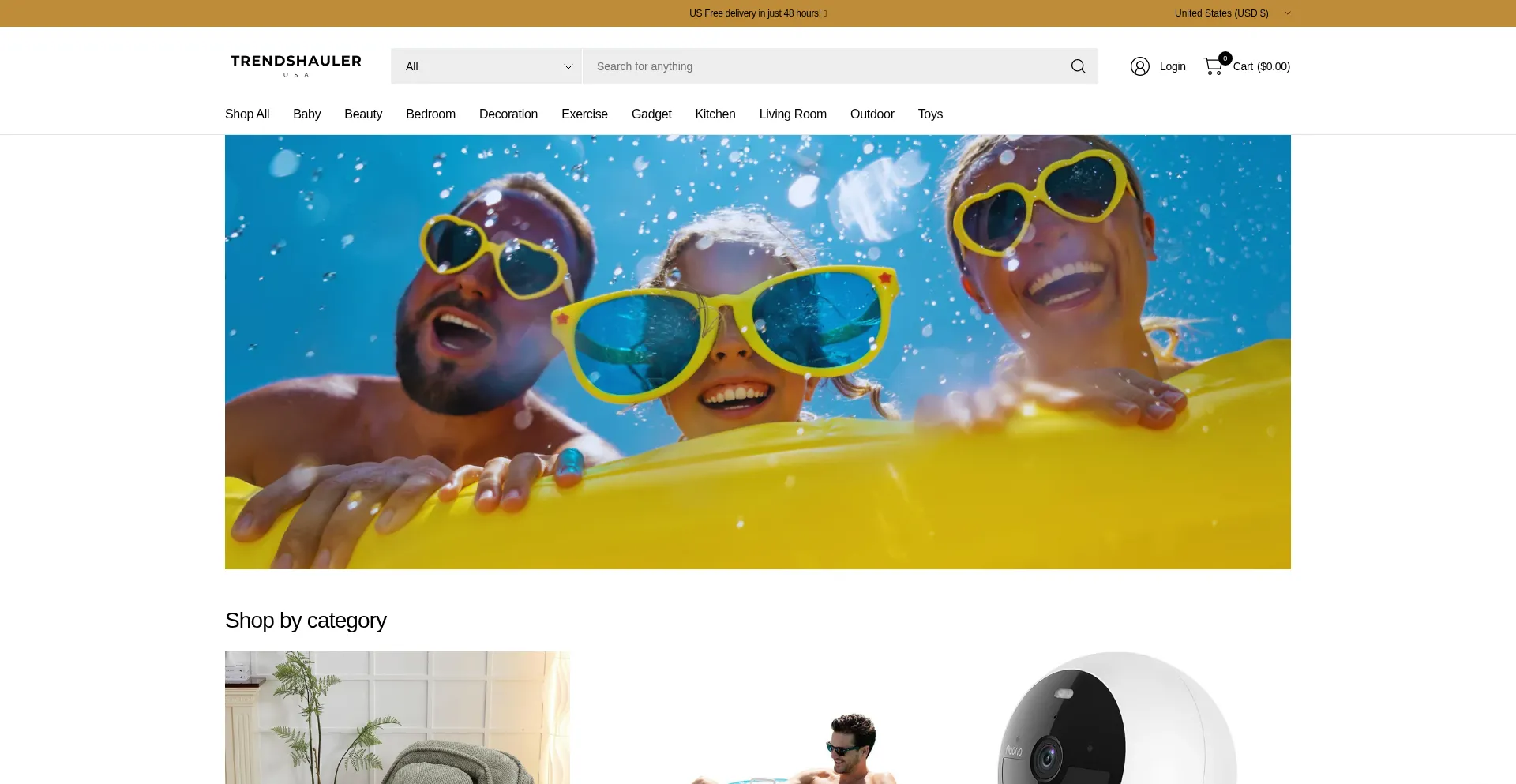 Website screenshot of Trendshauler.com