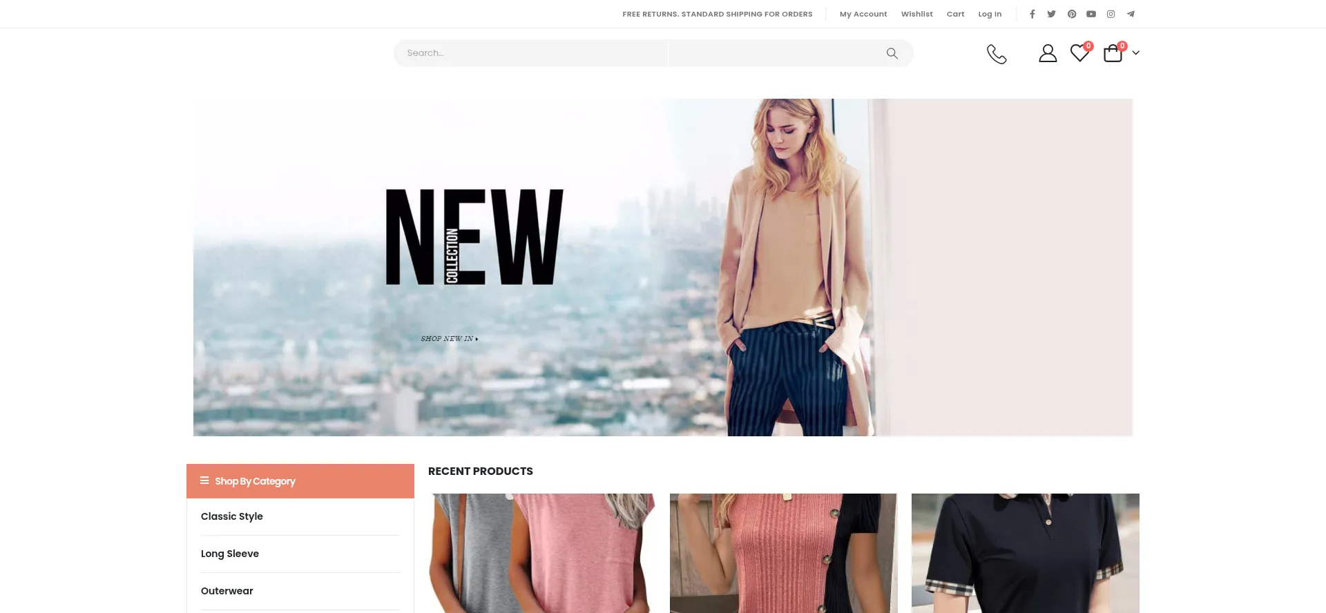 Website screenshot of Trendstylezs.com
