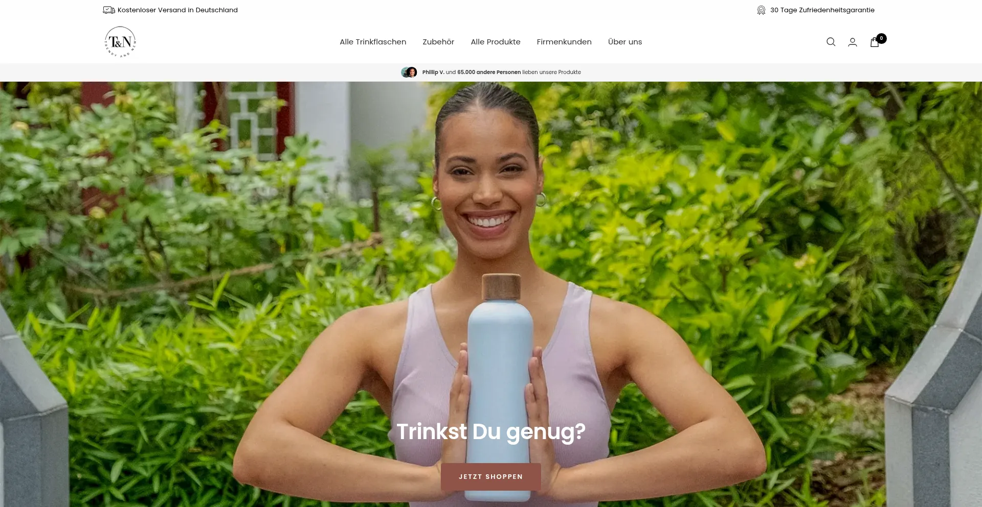 Website screenshot of Trendyandnew.com
