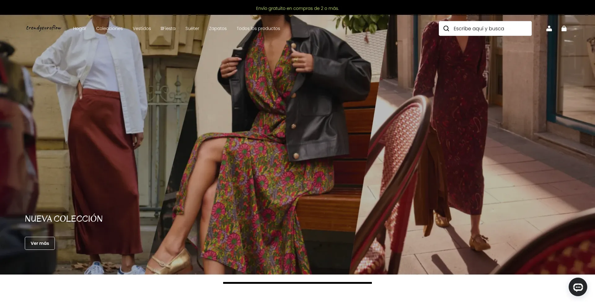 Website screenshot of Trendyeuroflow.com