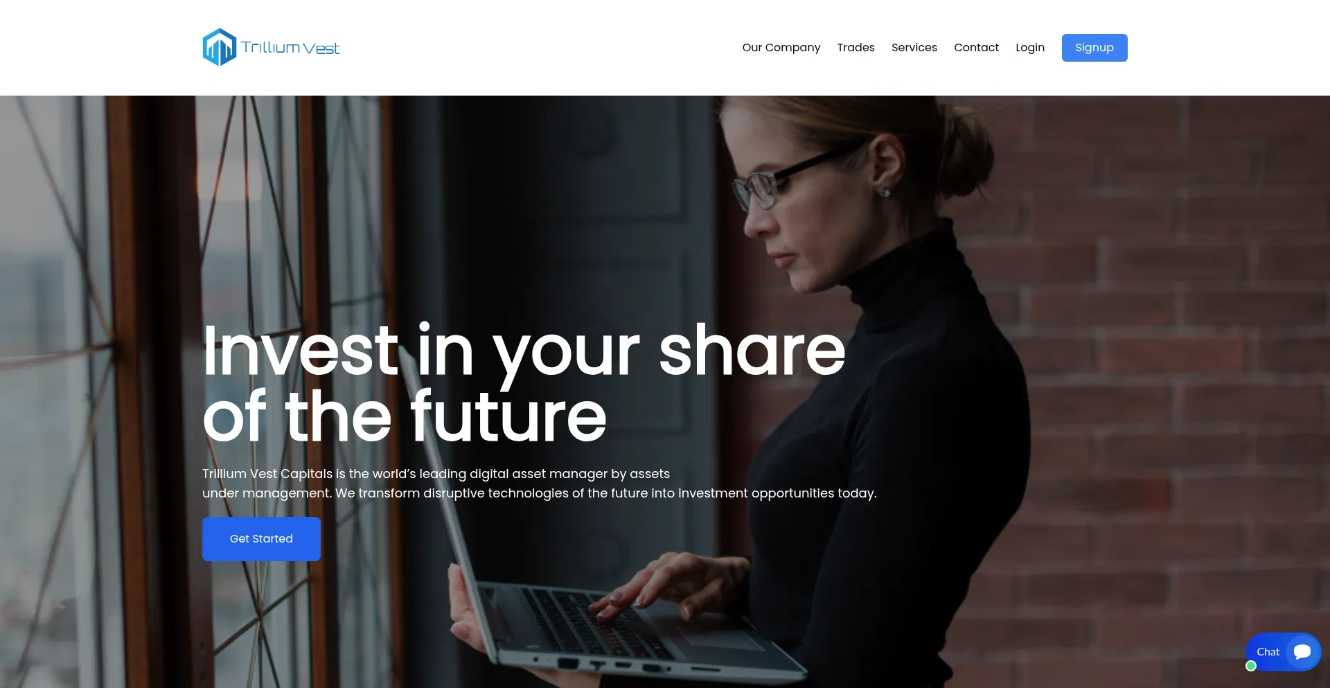 Website screenshot of Trilliumvest.com