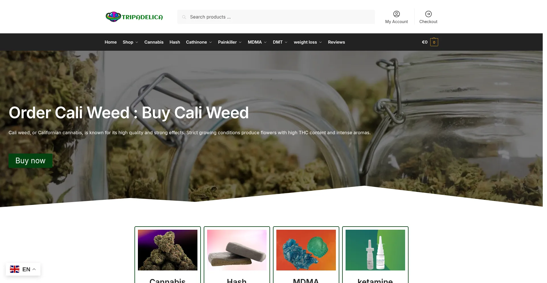 Website screenshot of Tripadelicashop.com