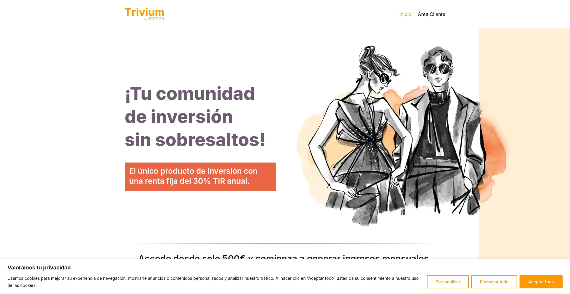 Website screenshot of Triviumbykettler.com