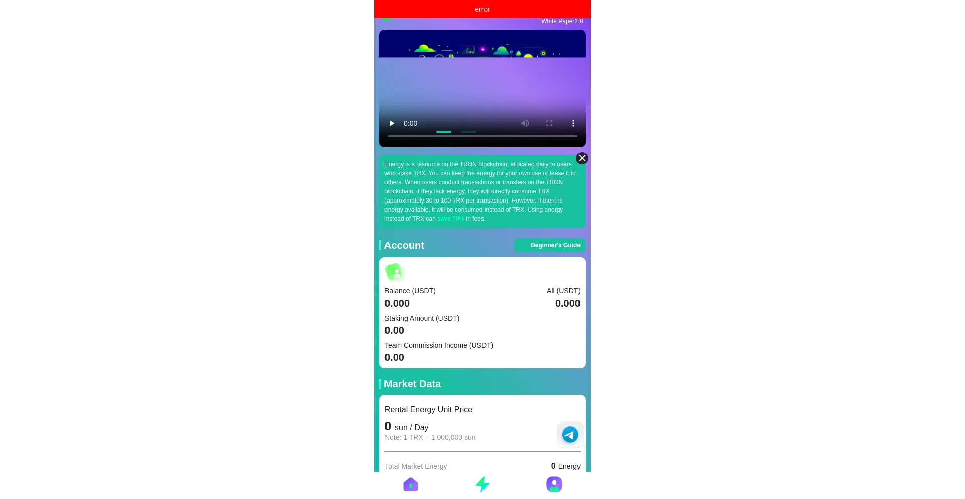 Website screenshot of Tronlfy.io