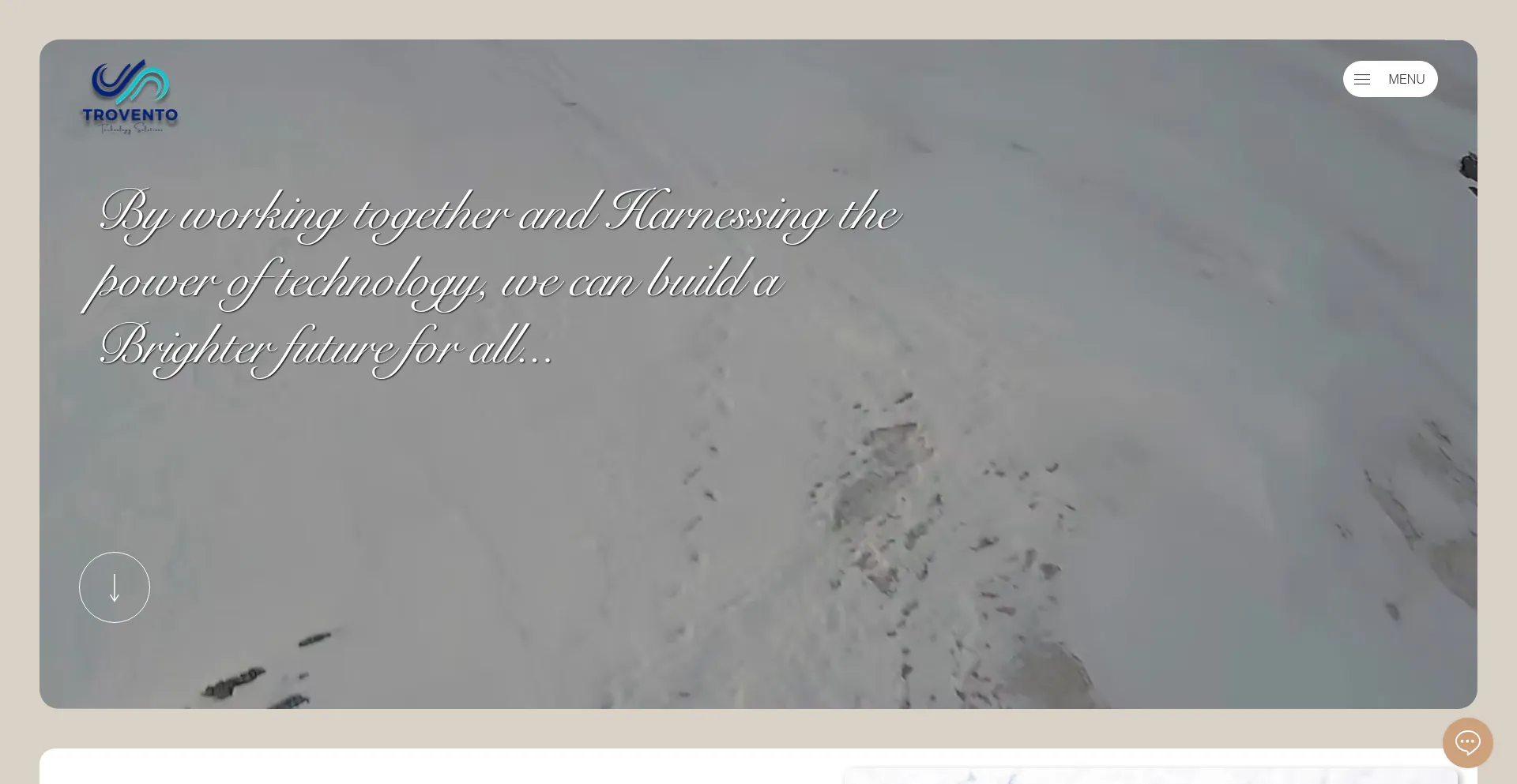 Website screenshot of Trovento.com