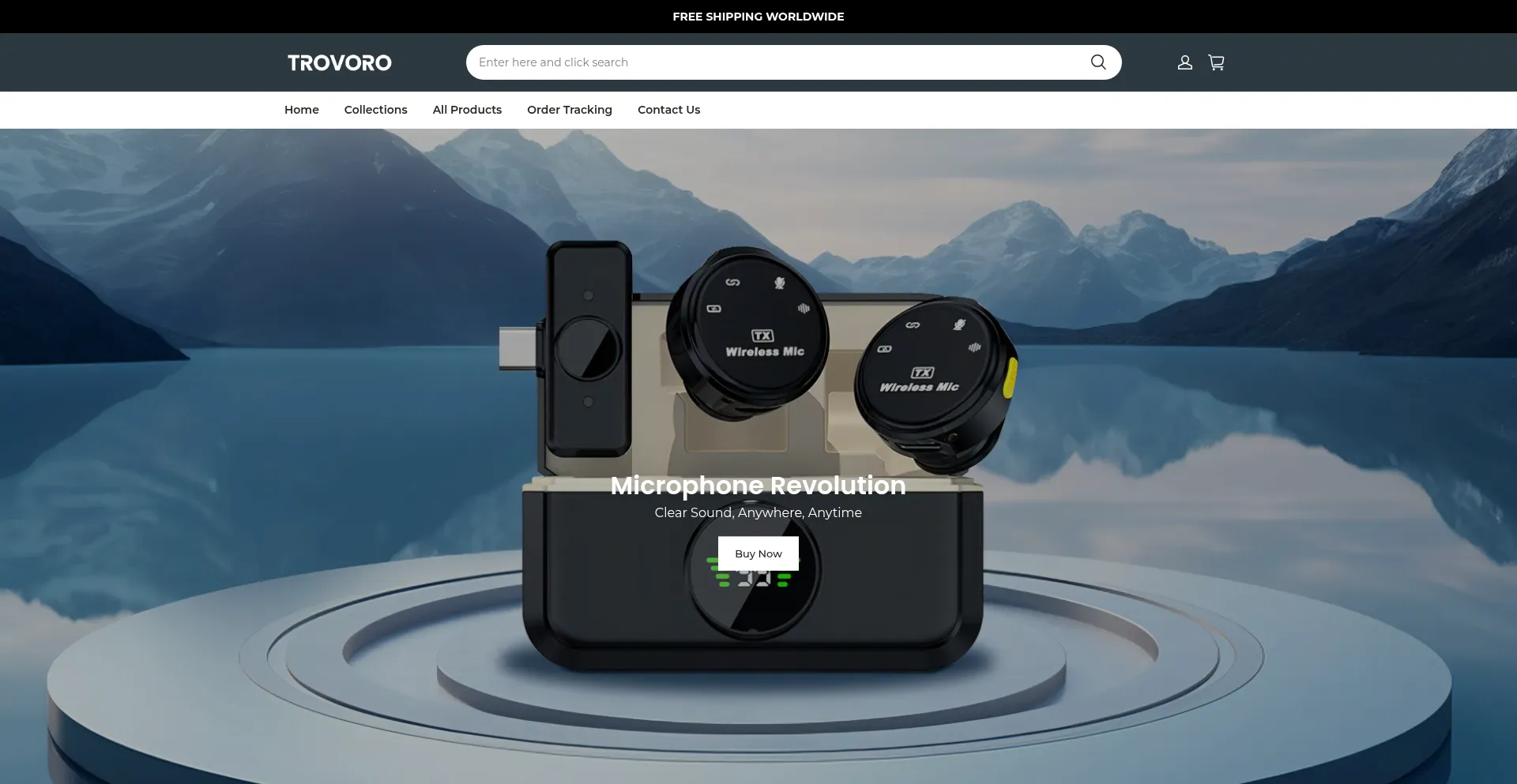 Website screenshot of Trovoro.com