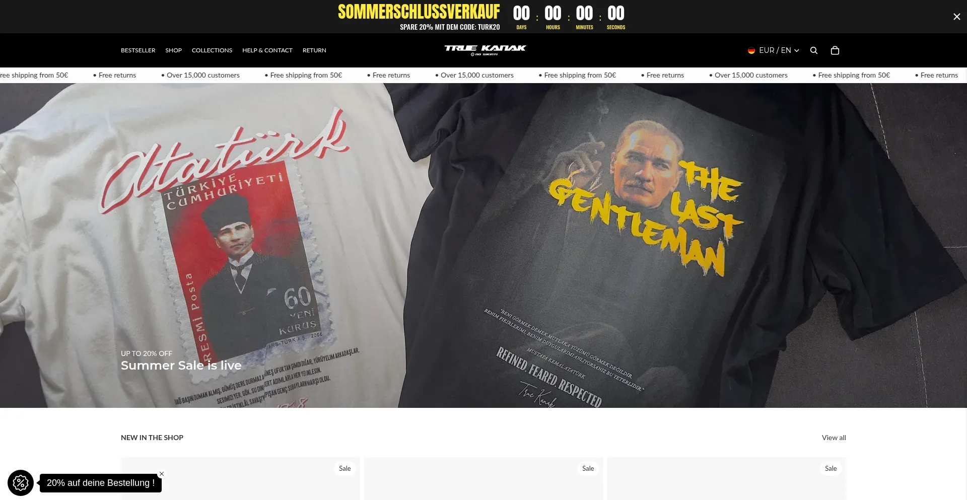 Website screenshot of Trueknk.com