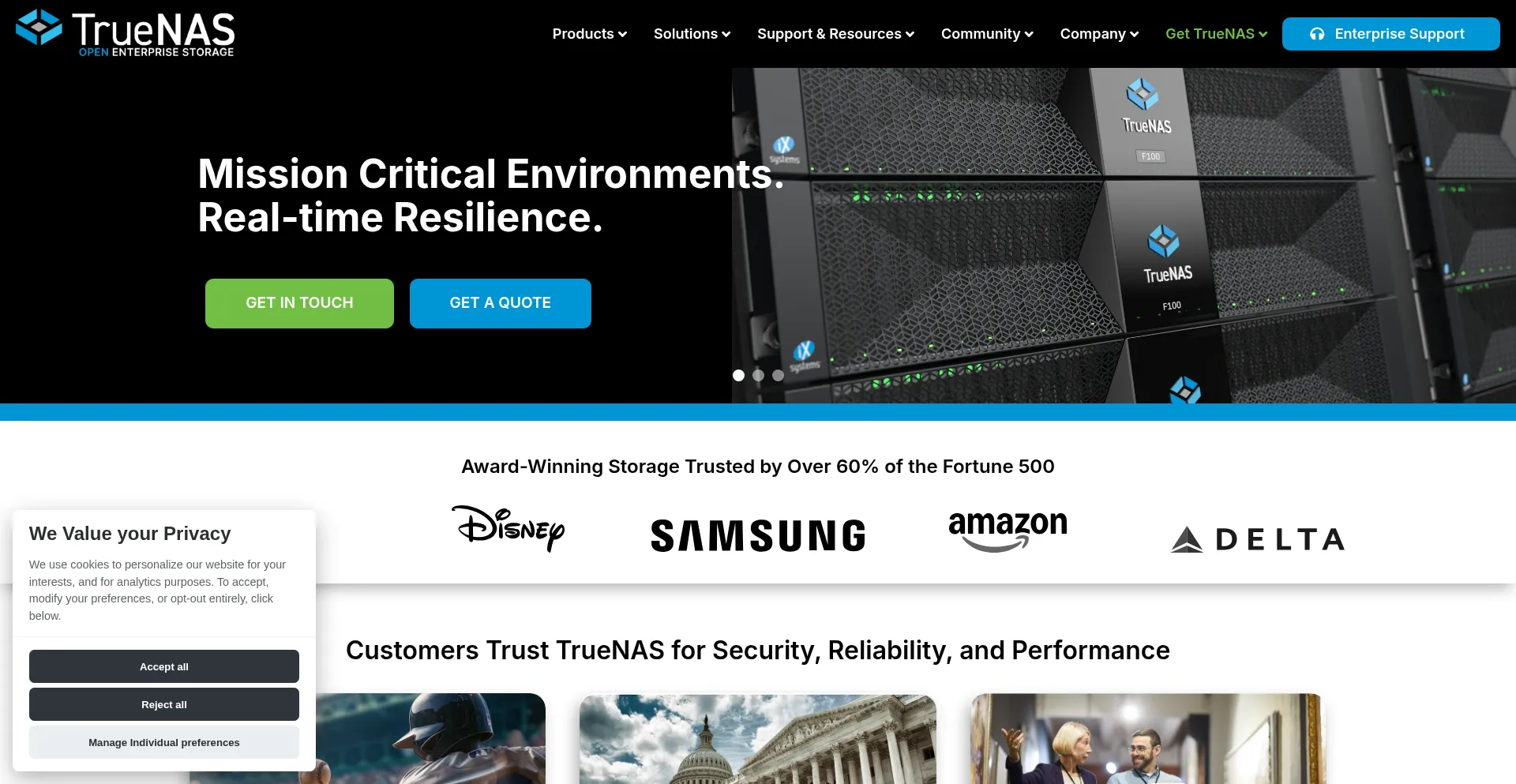 Truenas.com Screenshot