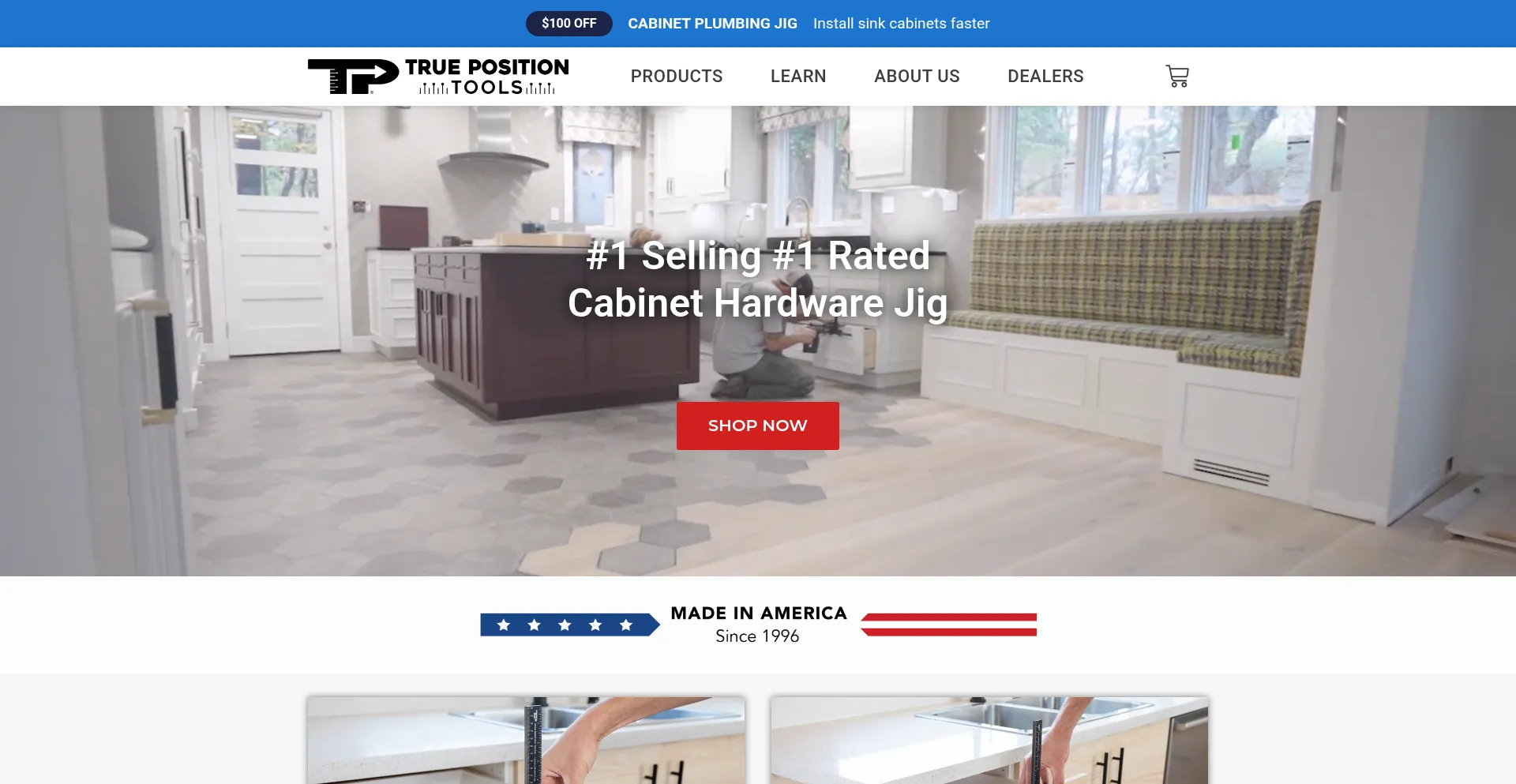 Website screenshot of Truepositiontools.com