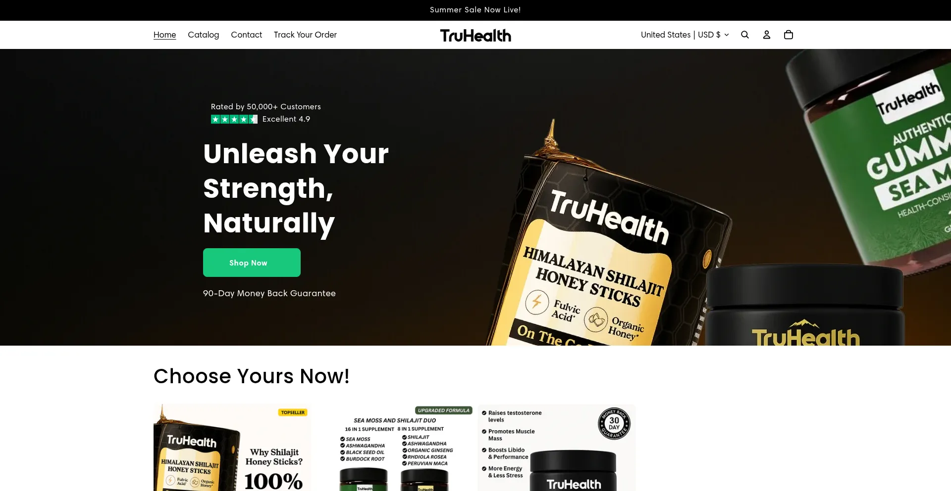 Website screenshot of Truhealthco.com