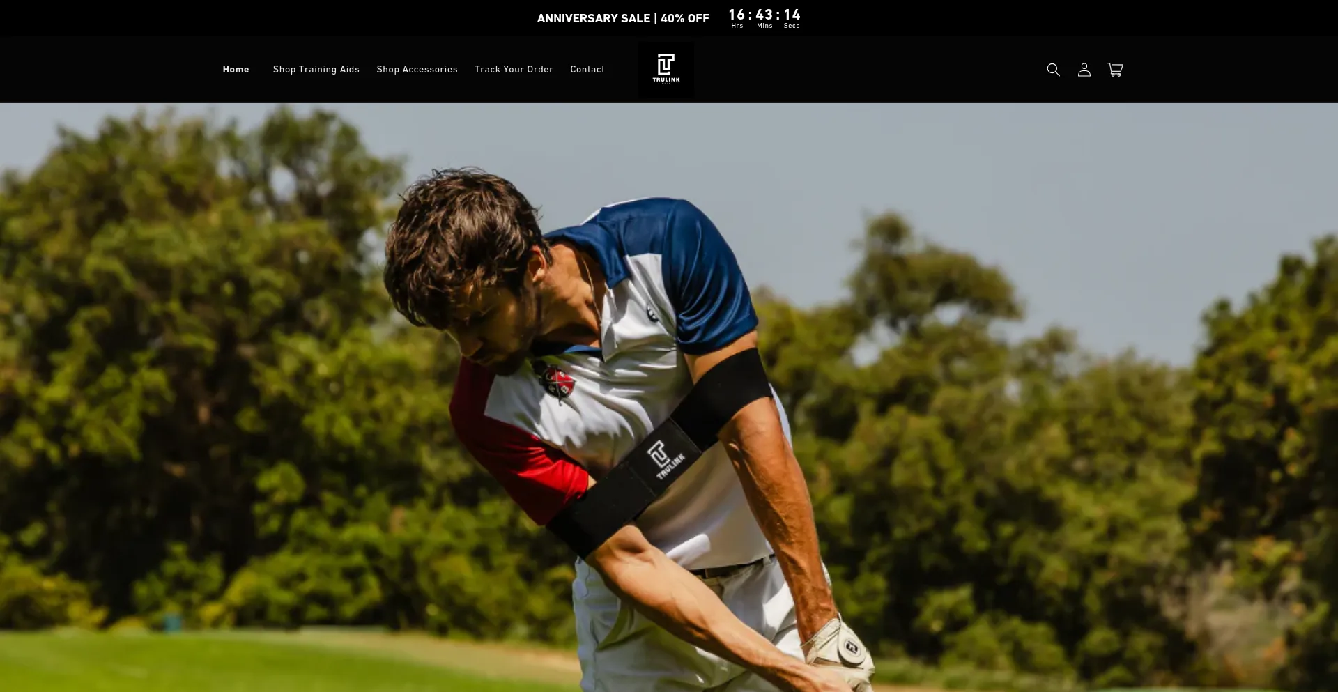 Website screenshot of Trulinkgolf.com