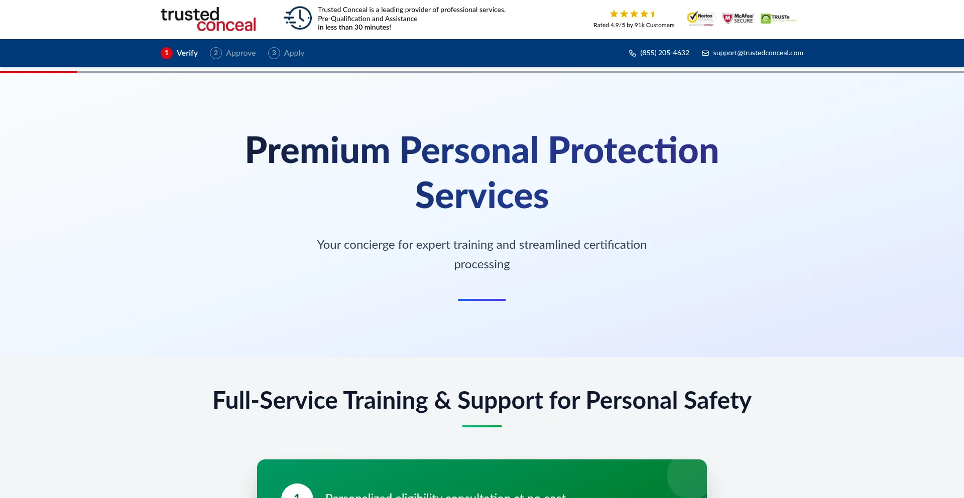 Trustedconceal.com Screenshot