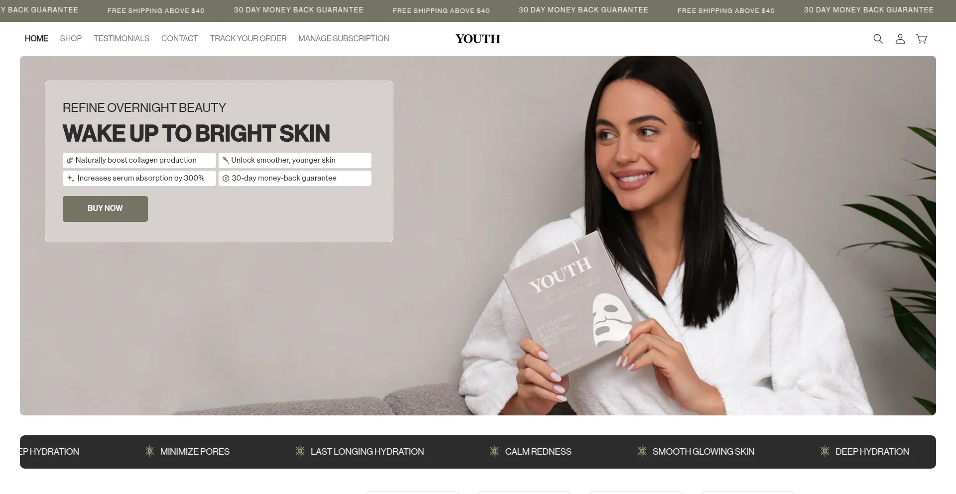 Website screenshot of Try-youth.com