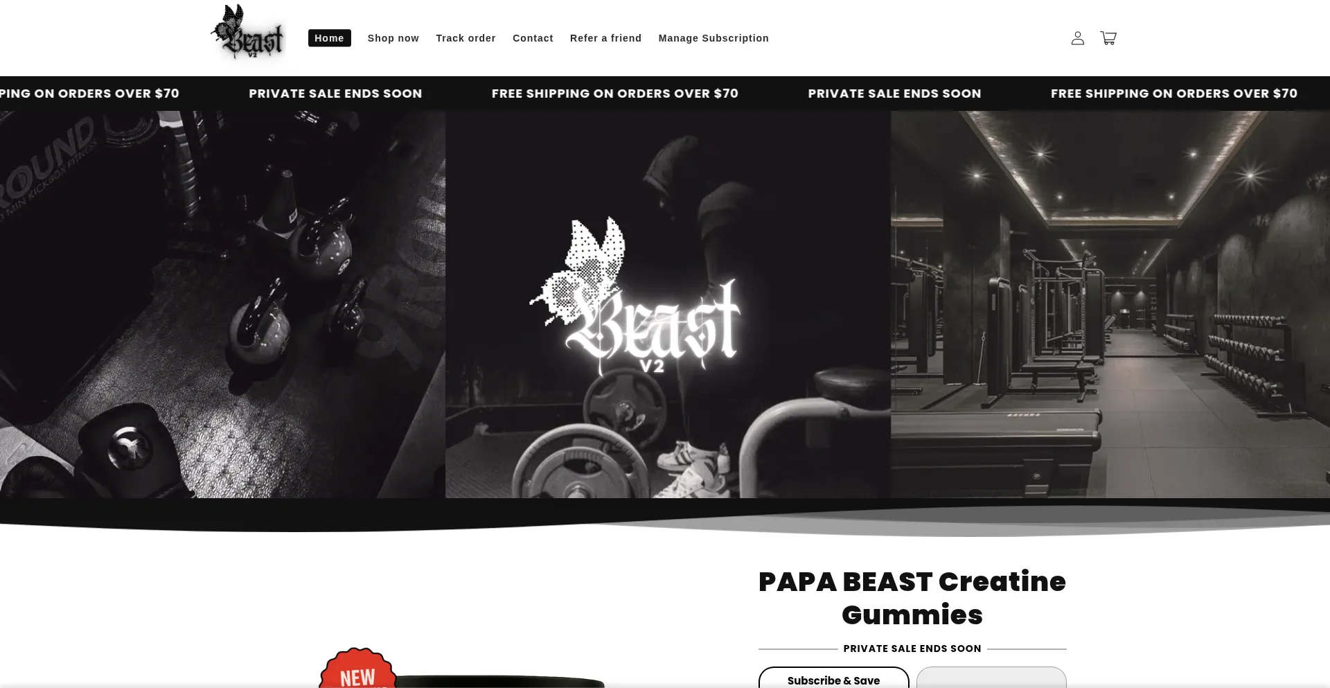 Website screenshot of Trybeast.shop