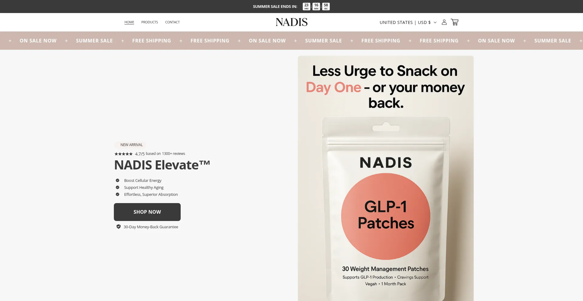 Website screenshot of Trynadis.com