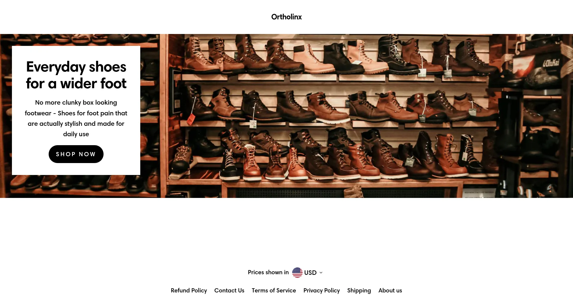 Website screenshot of Tryortholinx.com