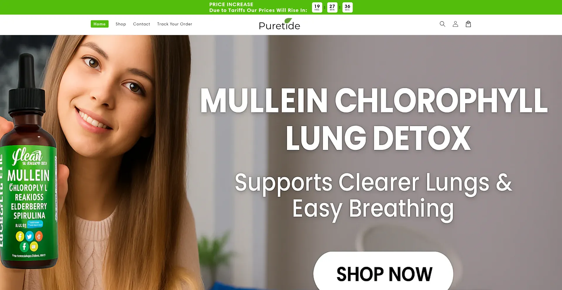 Website screenshot of Trypuretide.com