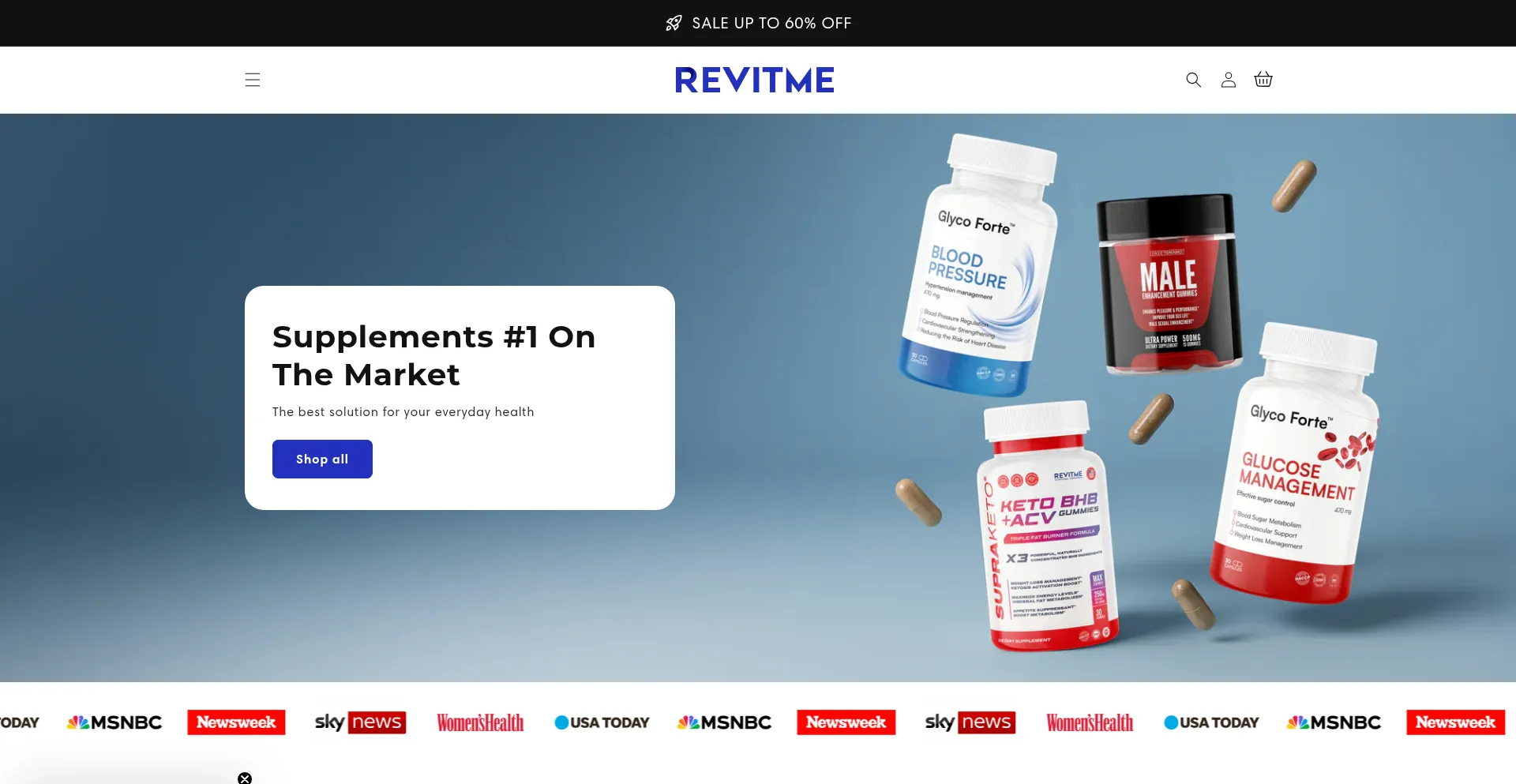 Website screenshot of Tryslimlexglp-1.com