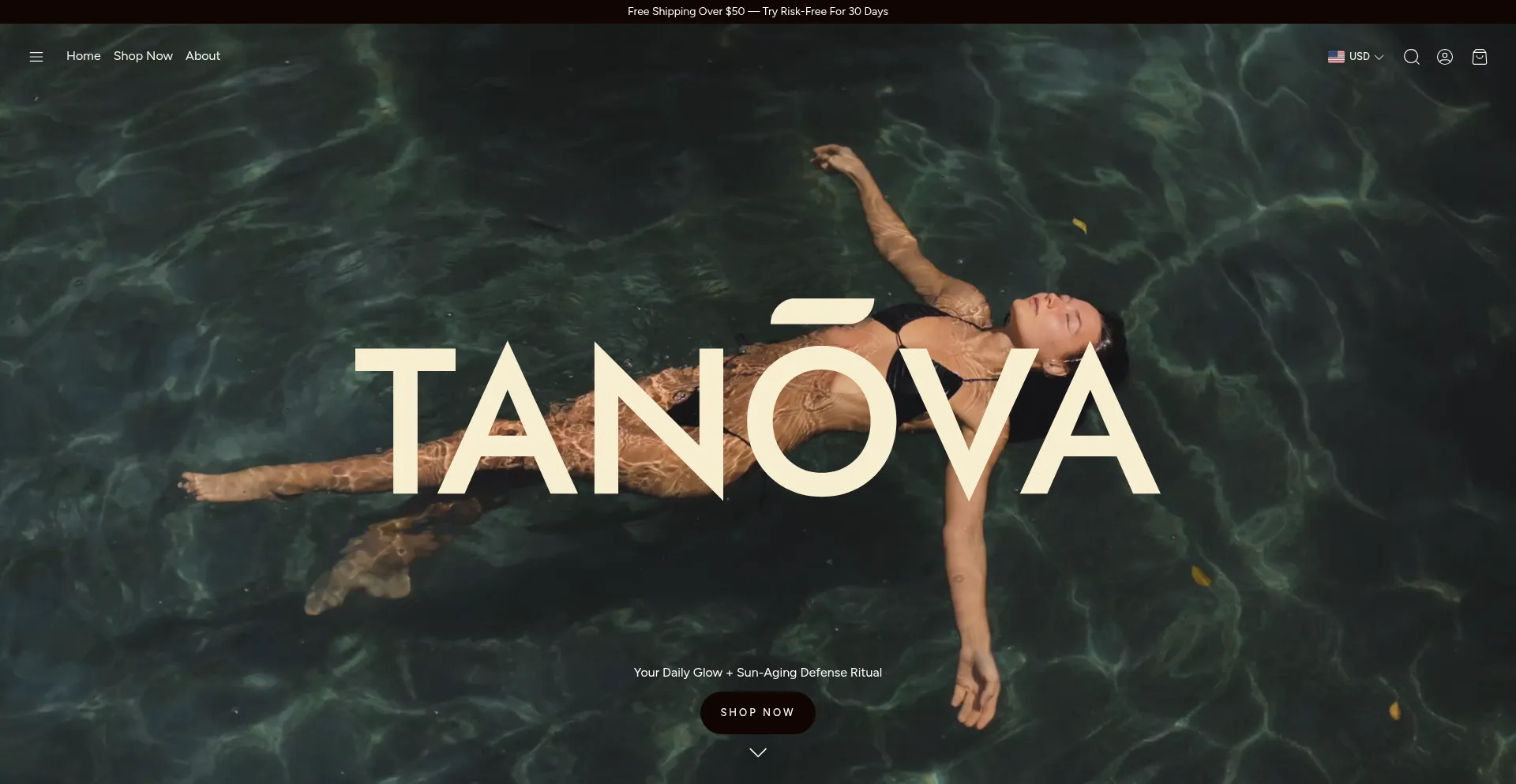 Website screenshot of Trytanova.com
