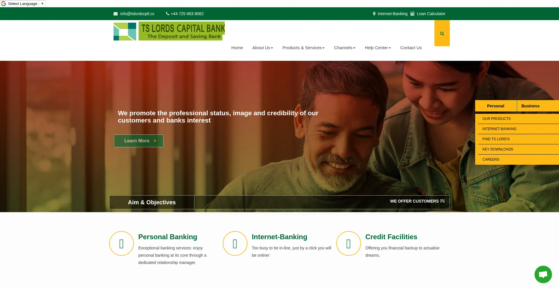 Website screenshot of Tslordscptl.cc