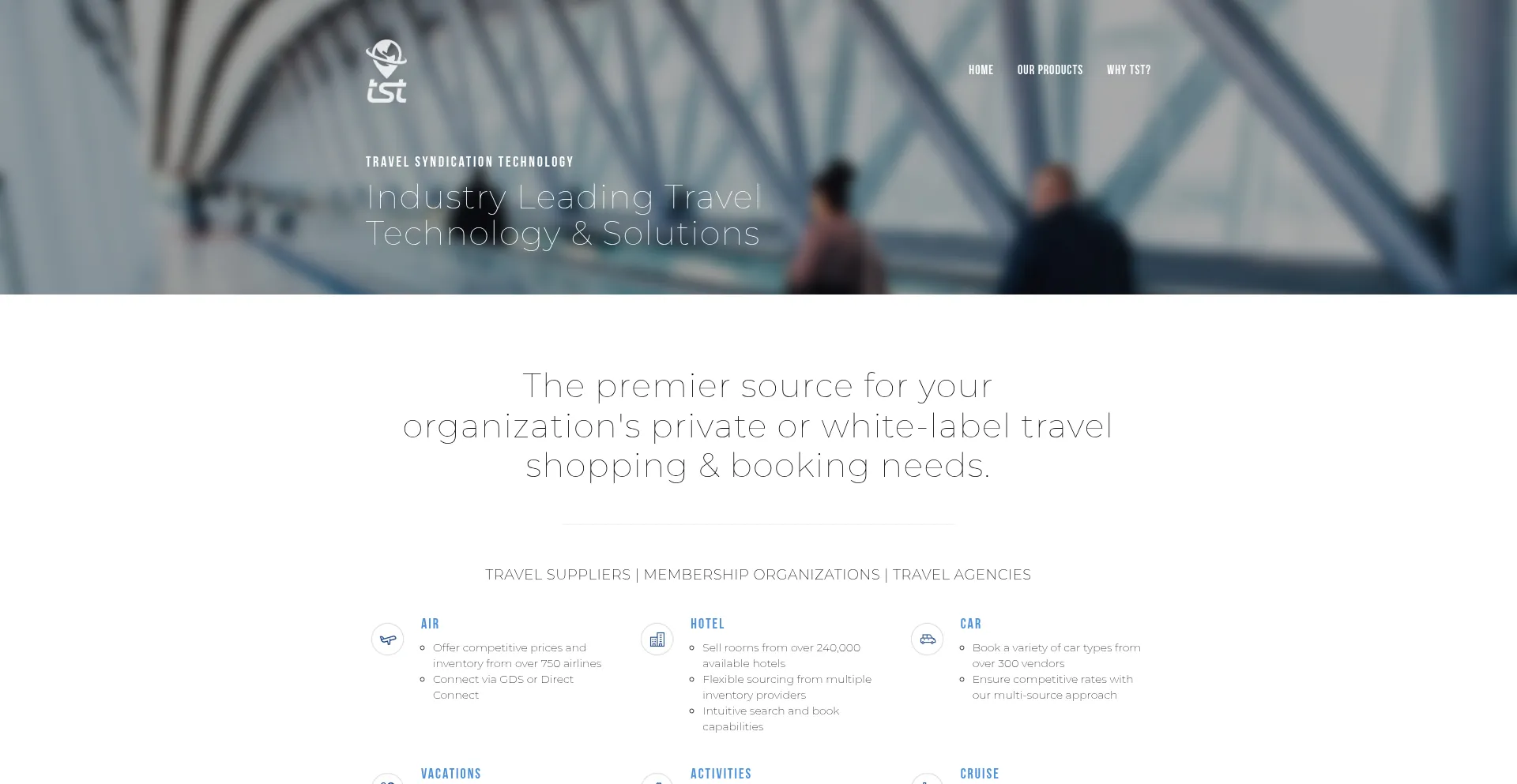 Website screenshot of Tstllc.net