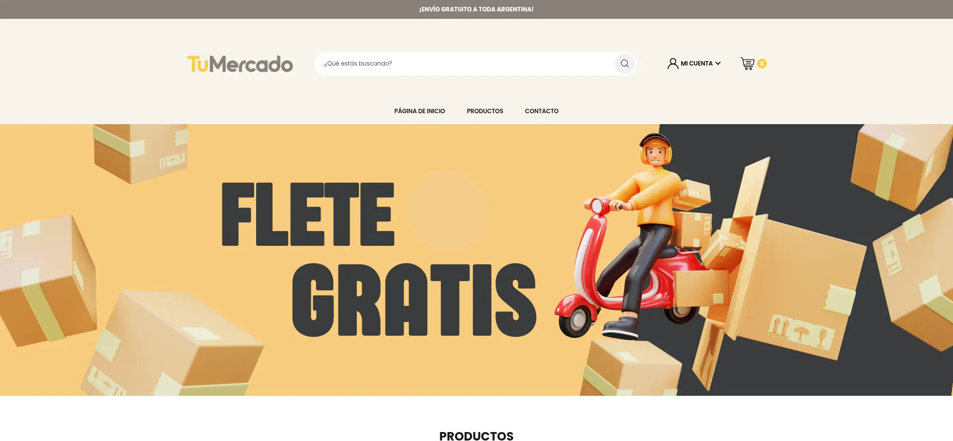 Website screenshot of Tu-mercado.site