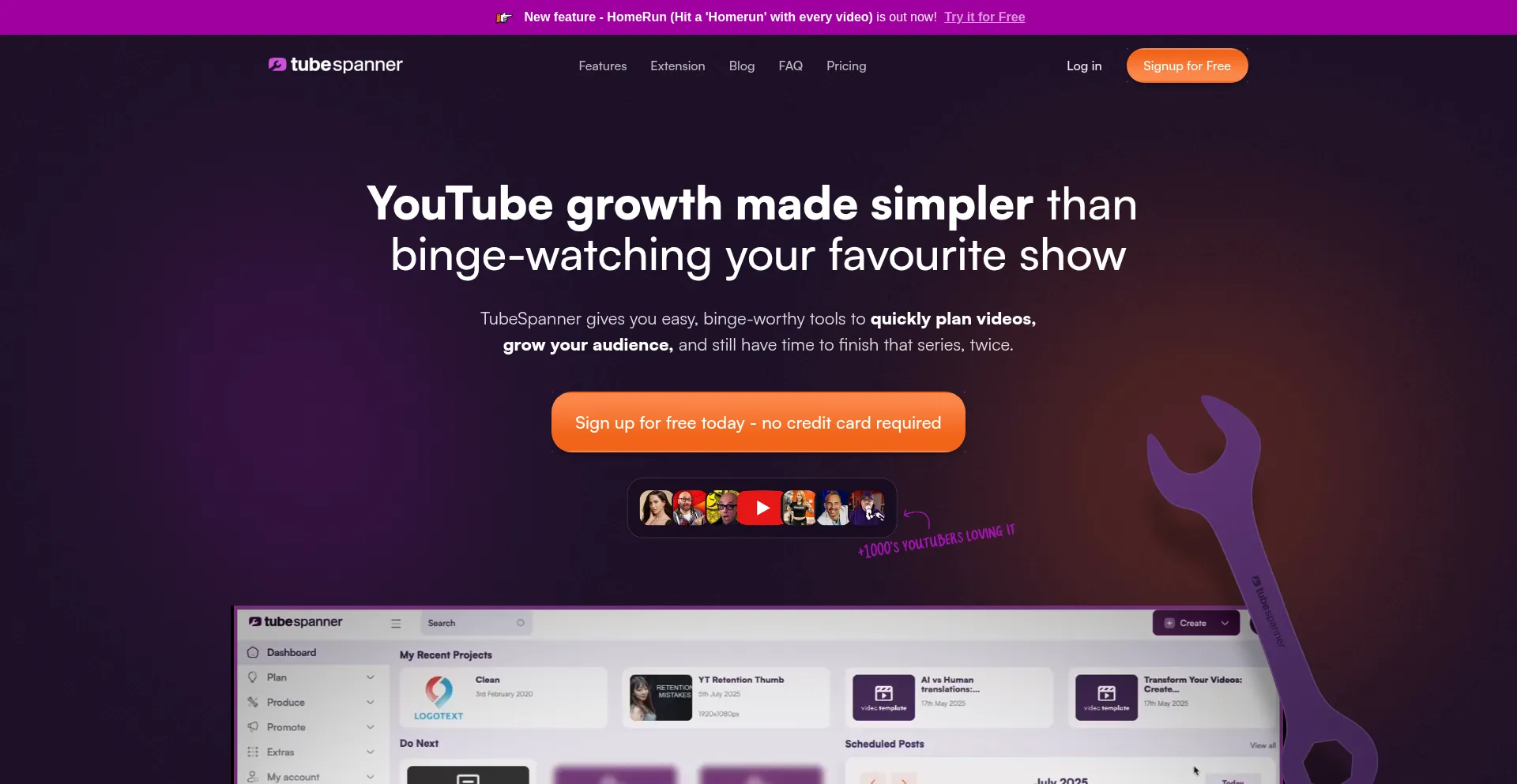 Tubespanner.com Screenshot