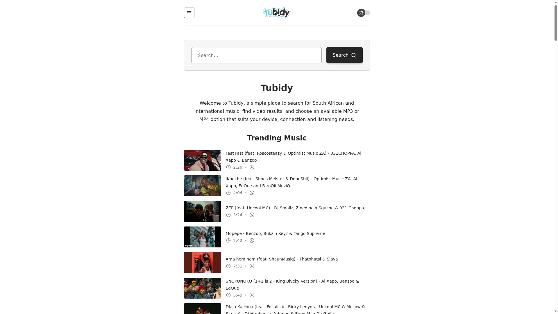 Tubidymusic.za.com