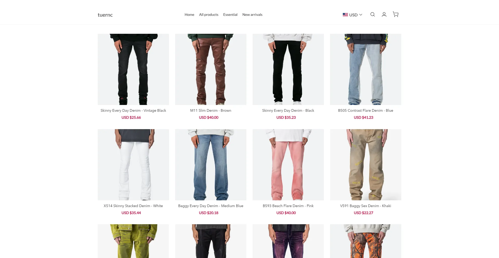 Website screenshot of Tuernc.com