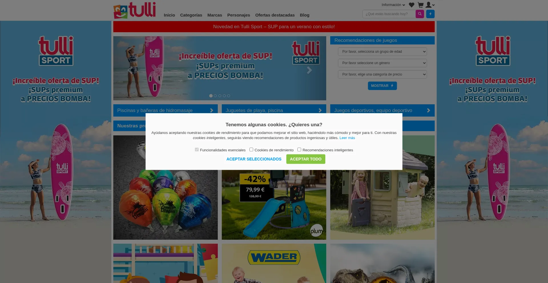 Website screenshot of Tulli.es