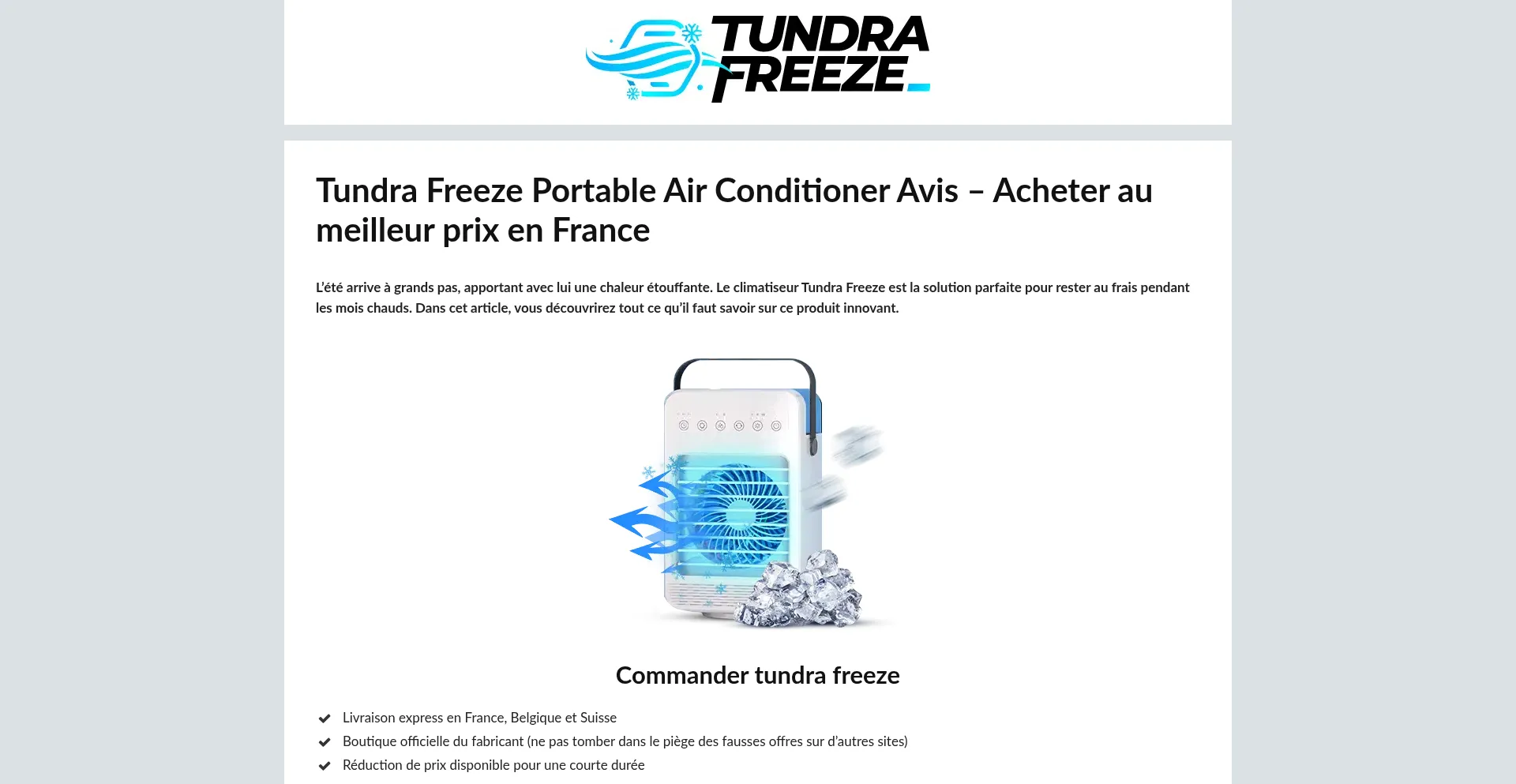 ¿És Seguro y Confiable Tundra-freeze.fr?