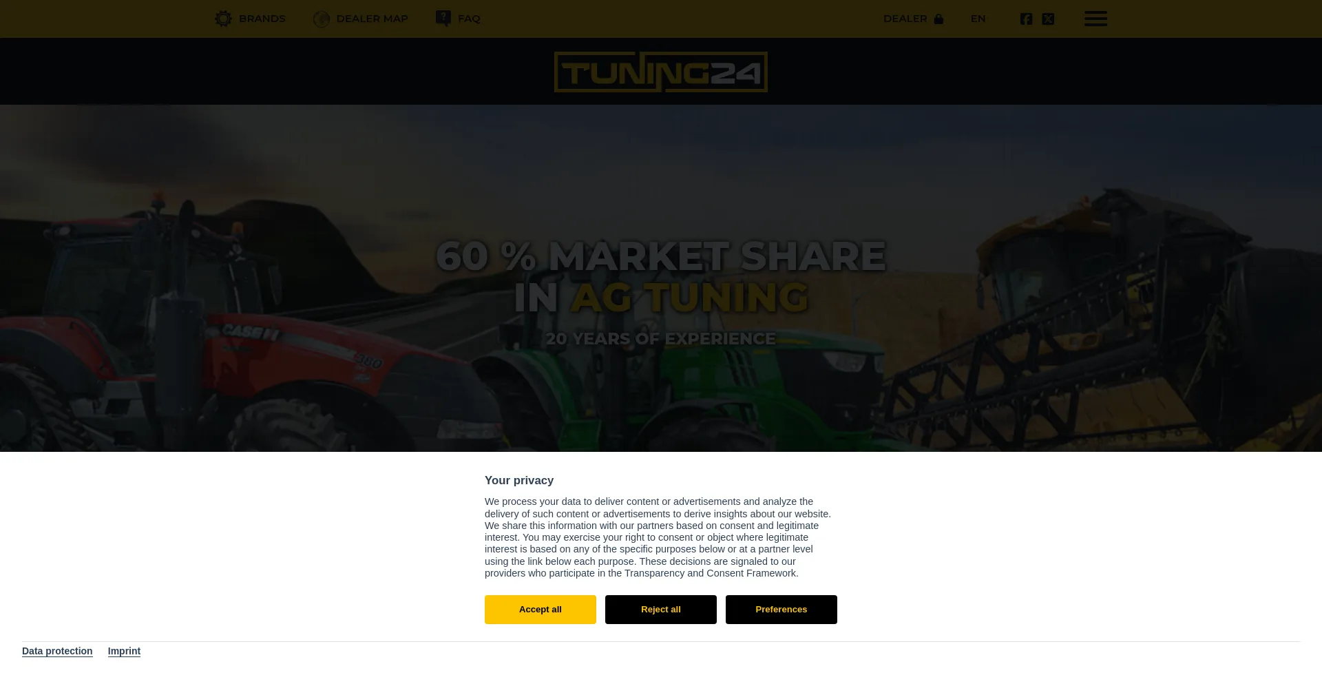 Website screenshot of Tuning24.org