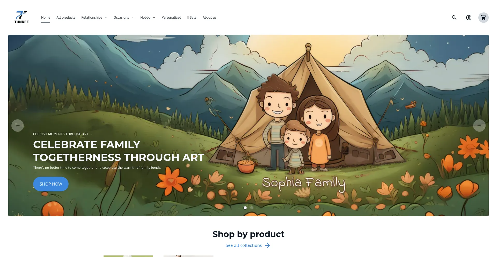 Website screenshot of Tunree.com