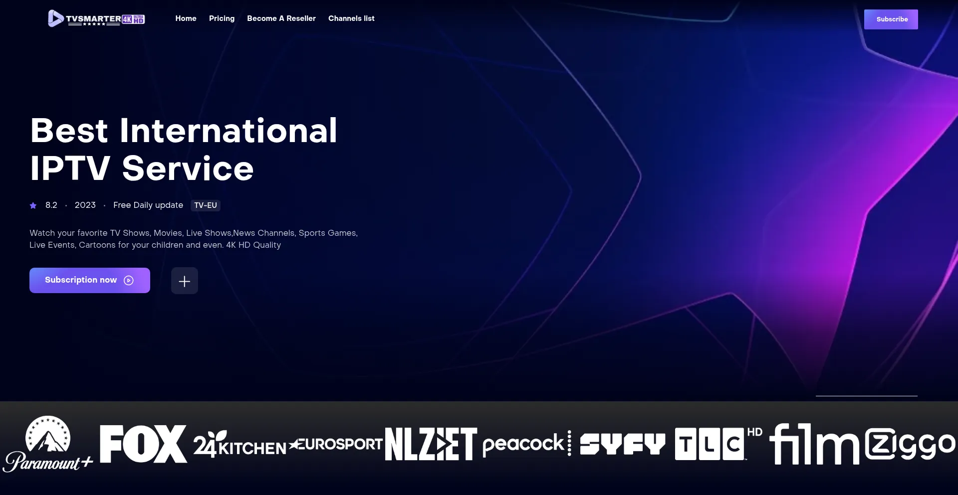Website screenshot of Tvsmarter.io