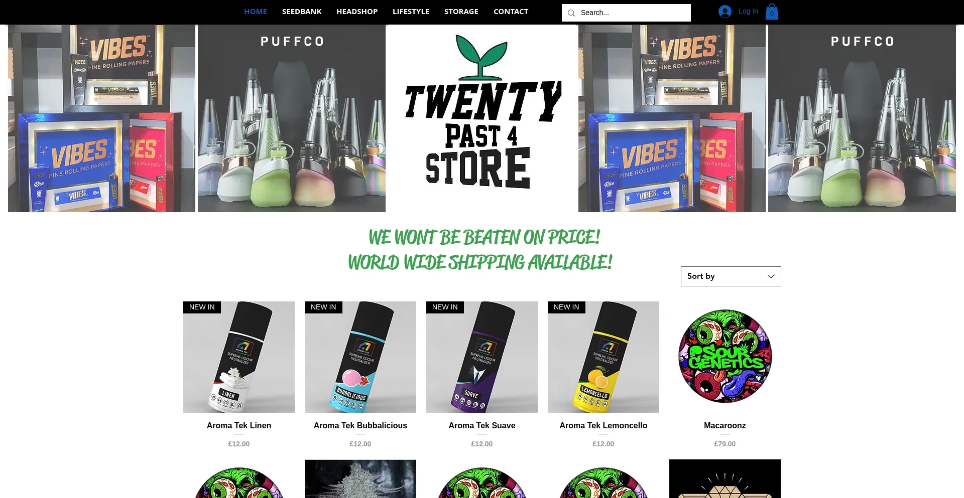 Website screenshot of Twentypast4store.com