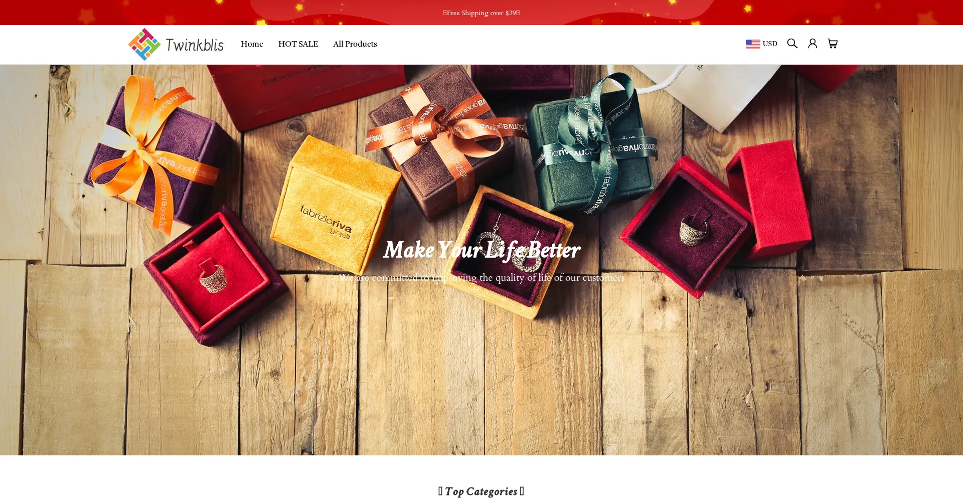 Website screenshot of Twinkblis.com