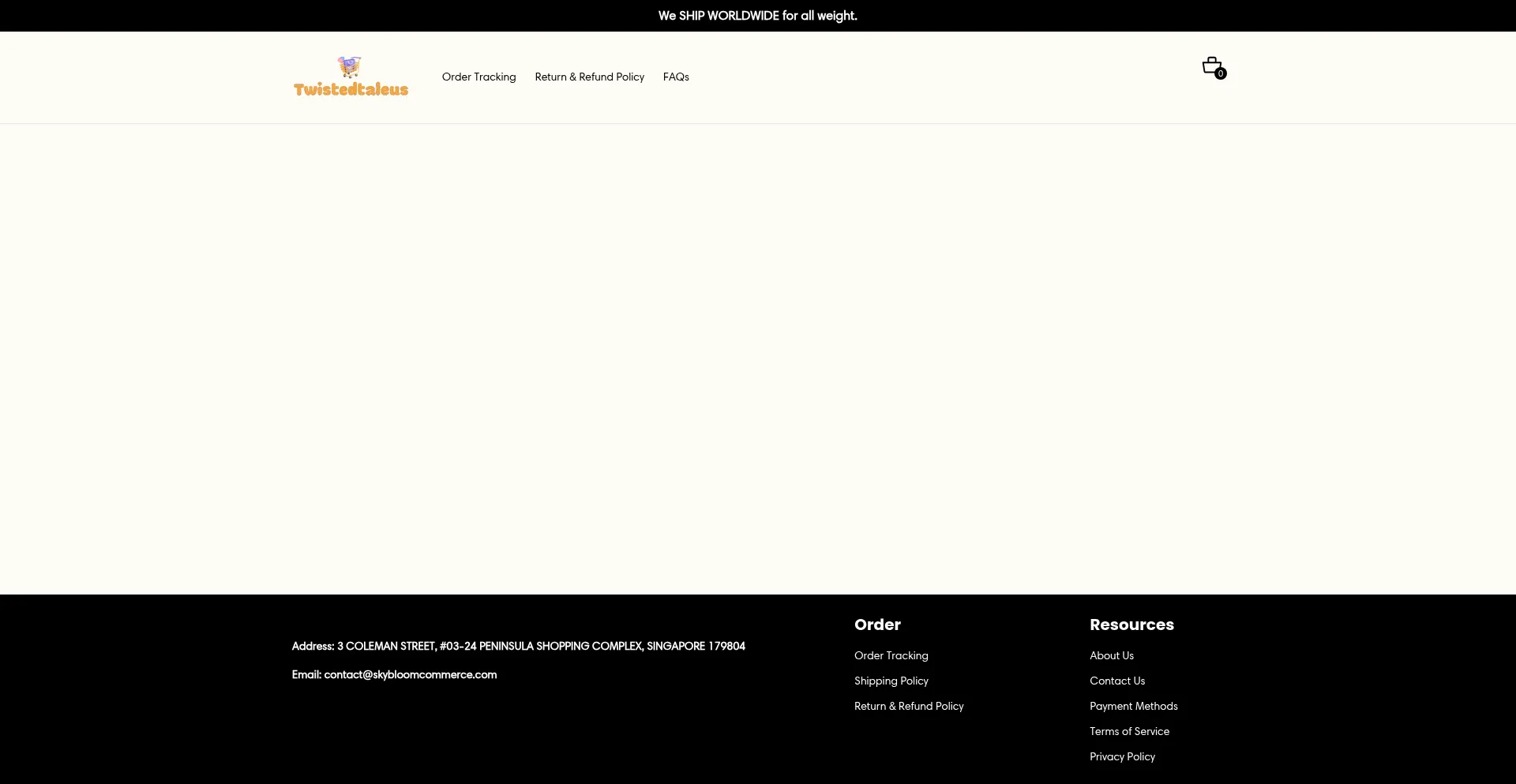 Website screenshot of Twistedtaleus.com