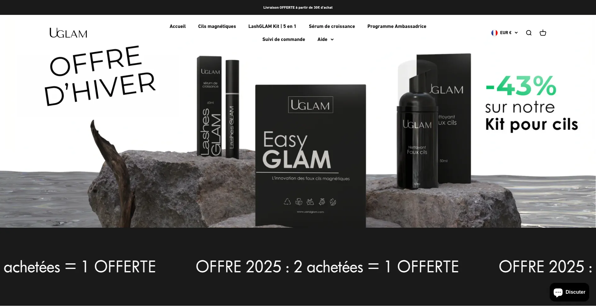 Website screenshot of Uandglam.com