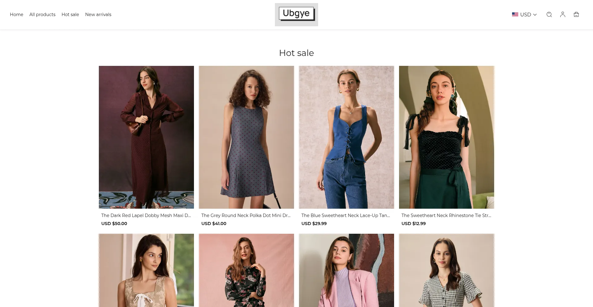 Website screenshot of Ubgye.com